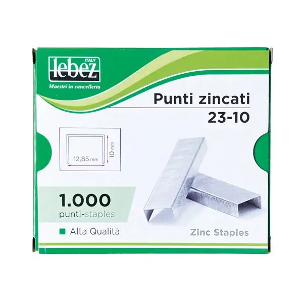 Punti KH - 23/10 - alti spessori - acciaio zincato - metallo - Lebez - conf. 1000 pezzi
