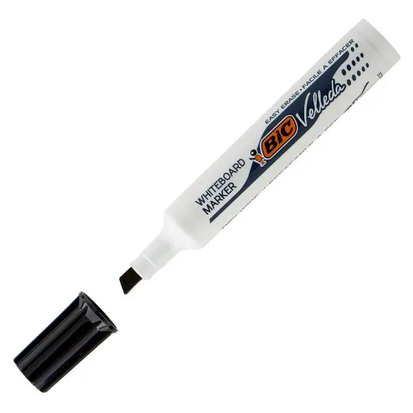 Pennarello Whiteboard Marker Velleda 1791 - punta a scalpello da 3,3mm a 4,6mm - nero - Bic