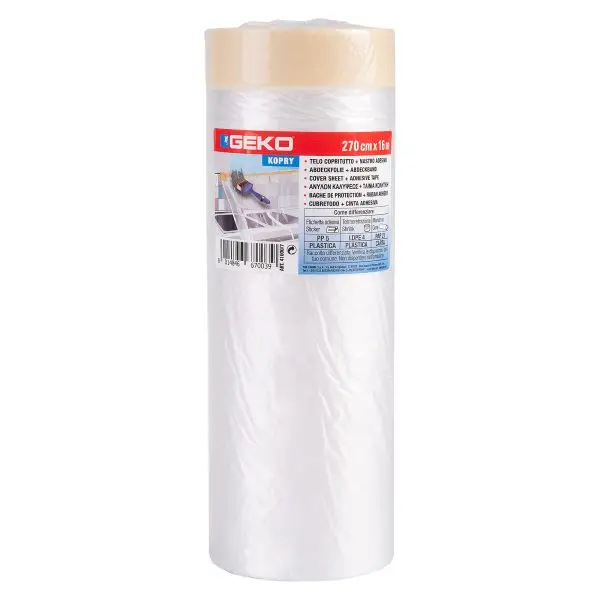 Bobina nastro adesivo in carta e telo HD - 270 cm x 16 m - Geko