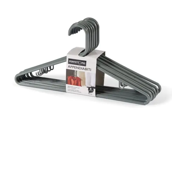 Appendino Zeta - 41,5 x 5 x 21 cm - grigio cenere - Perfetto - conf. 8 pezzi