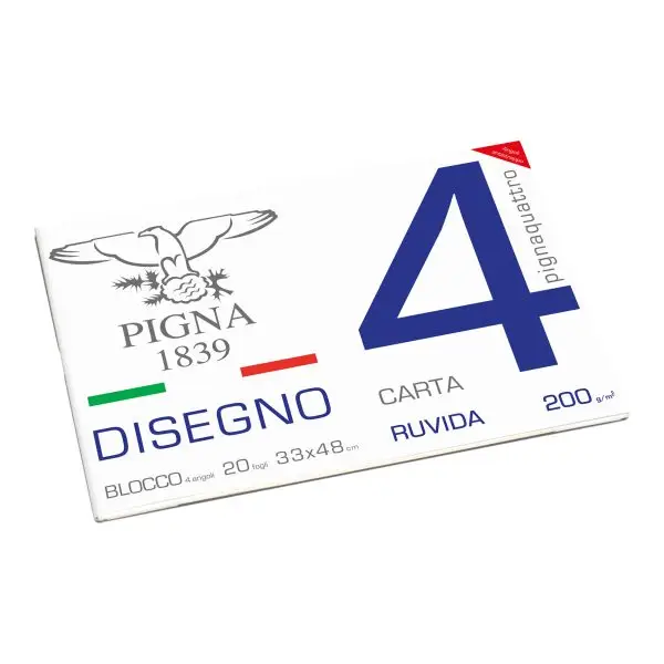 Album Pigna4 - 33 x 48 cm - 4 angoli - 20 fogli - 200 gr - ruvido - Pigna