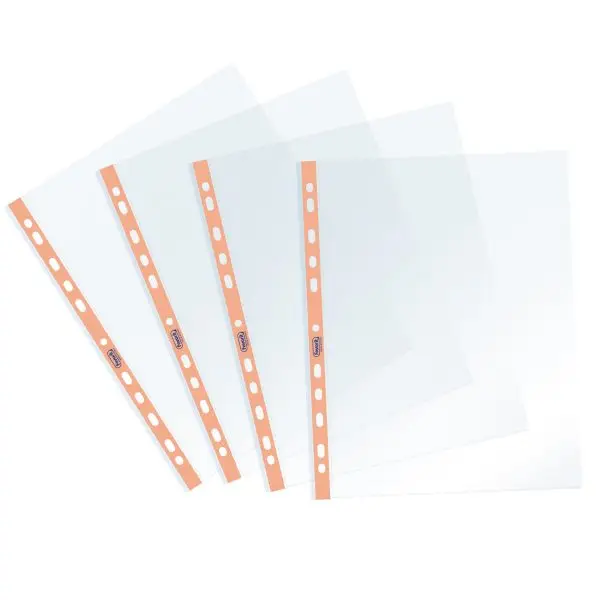 Buste forate Pastel - c/ banda - liscia - 22 x 30 cm - arancio - Favorit - conf. 25 pezzi