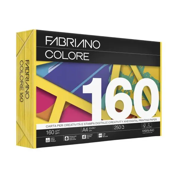 FabrianoColore - A4 - 160 gr - colori tenui cedro - Fabriano - conf. 250 fogli