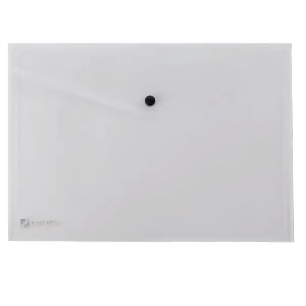 Busta con bottone Pull - A4 - PP - trasparente - King Mec