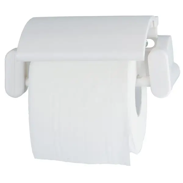 Portarotolo carta igienica ABS - 17 × 11,7 × 7 cm - bianco - Medial