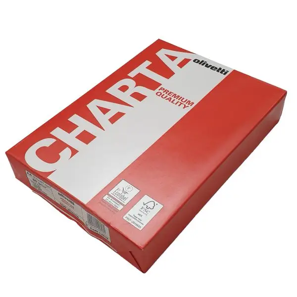 Carta Premium Quality - A4 - 80 gr - Olivetti Red - conf. 500 fogli (drop max 25 risme)