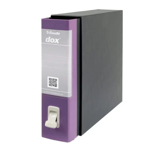 Registratore Dox 2 - dorso 8 cm - protocollo 23 x 34 cm - lilla - Esselte Dox