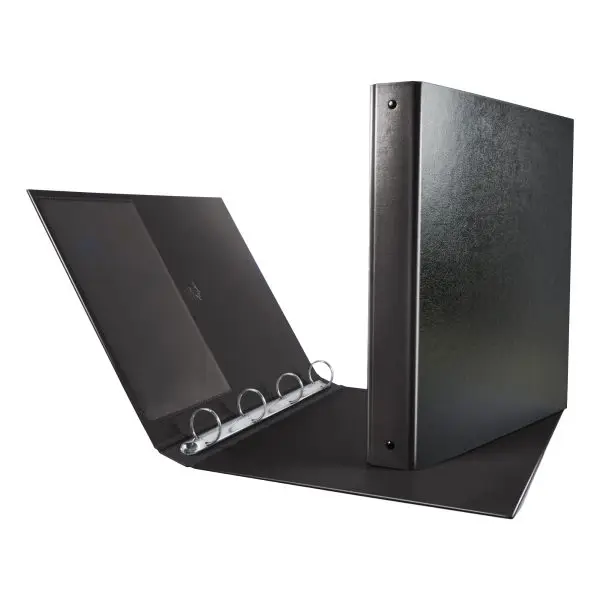 Raccoglitore Nettuno - 22 x 30 cm - 4 anelli a R 30 mm - dorso 3,5 cm - nero - Sei Rota