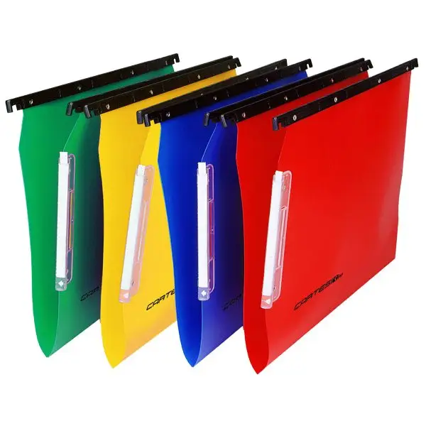 Cartella sospesa Cartesio PP - armadio - PPL - interasse 33 cm - fondo V - 32,6 x 28 cm - colori assortiti - Bertesi