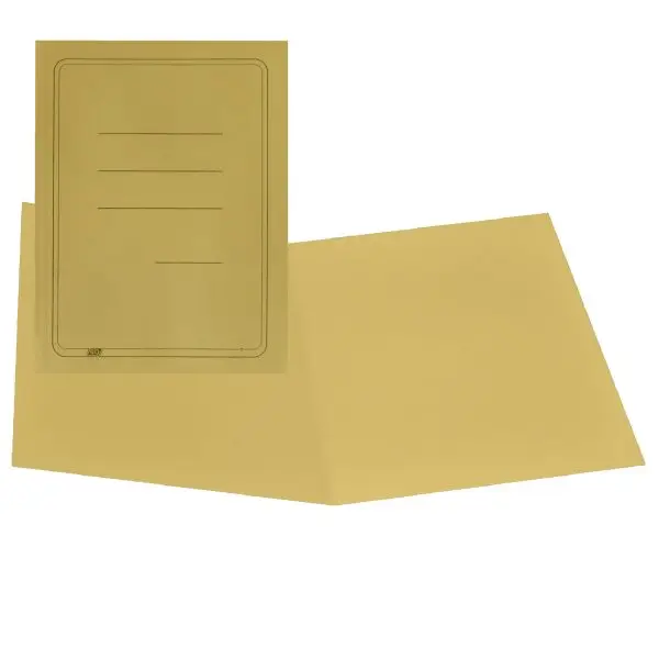 Cartellina semplice con stampa - 145 gr - 25 x 34 cm - giallo - cartoncino manilla - Cartotecnica del Garda - conf. 100 pezzi