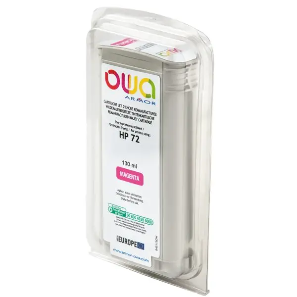 Armor - Cartuccia ink Compatibile per Hp 72 - Magenta - B45115OW -130 ml