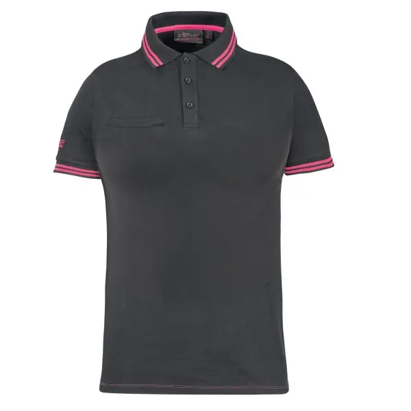 Polo donna WayLady - taglia L - grigio/fucsia - U-Power
