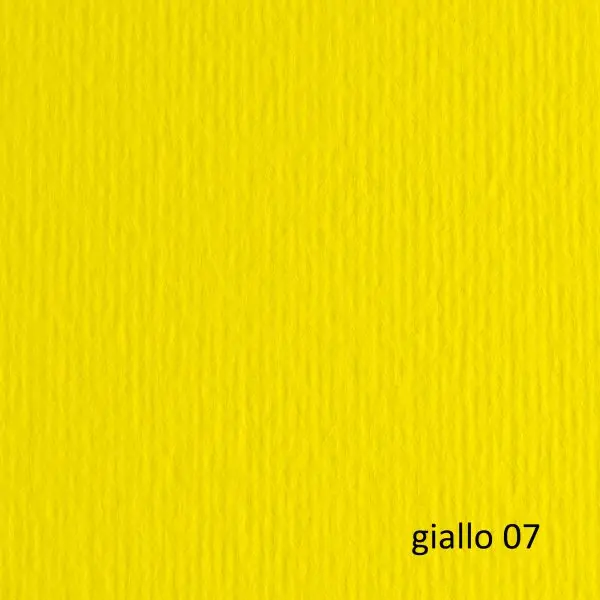 Cartoncino Elle Erre - 50 x 70 cm - 220 gr - giallo 107 - Fabriano - blister 20 fogli