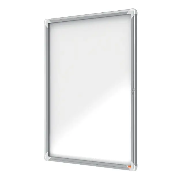 Bacheca per esterni - fondo magnetico bianco - 9 fogli A4 - verticale - Nobo