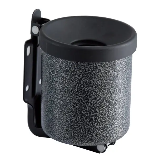 Posacenere murale Nido - diametro 9,5 cm - H 13,5 cm - 0,5 L - metallo verniciato - silver punteggiato - Medial