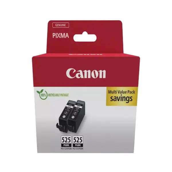 Canon - 2X Cartuccia ink - Nero -PGI-525BK- 4529B017