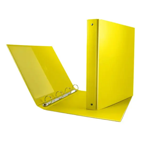 Raccoglitore Nettuno - 22 x 30 cm - 4 anelli a R 30 mm - dorso 3,5 cm - giallo - Sei Rota