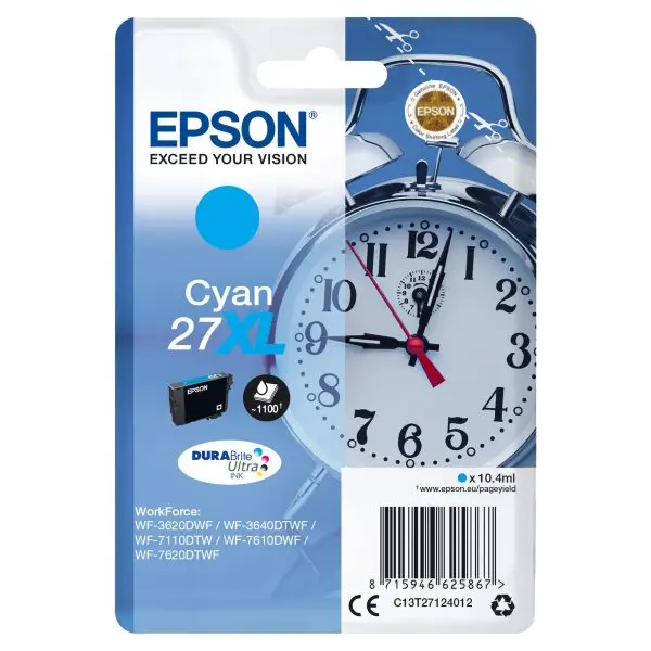 Epson - Cartuccia ink - 27XL - Ciano - C13T27124012 - 10,4ml
