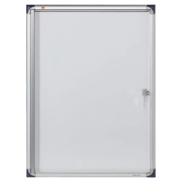 Bacheca per interni ultrapiatta - fondo in metallo magnetico bianco - 4 fogli A4 - verticale - Nobo