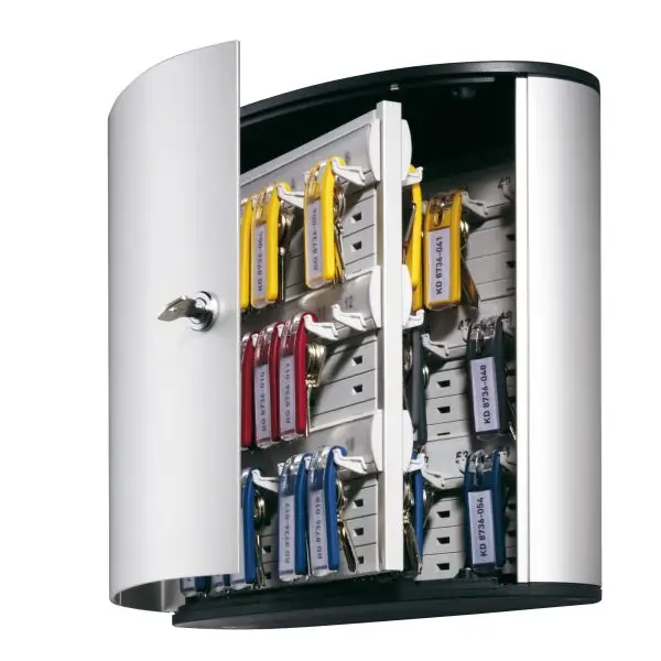 Cassetta portachiavi da parete Key Box - 30,2 x 11,8 x 28 cm - 54 posti - grigio - Durable