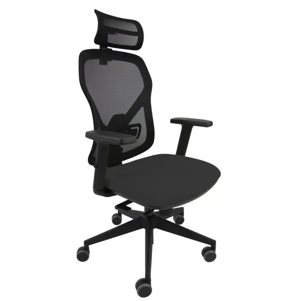 Seduta operativa Fiamma FLAPG - con braccioli regolabili e poggiatesta - nero - Unisit