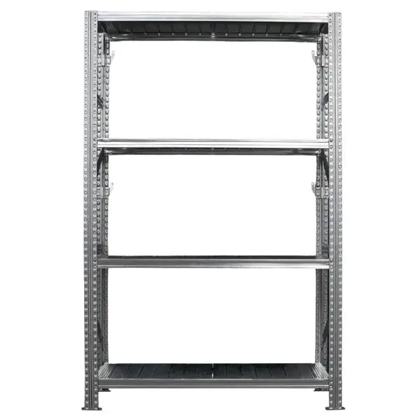 Kit scaffale industriale - 4 ripiani - 120 x 50 x 200 cm - acciaio - Tecnotelai