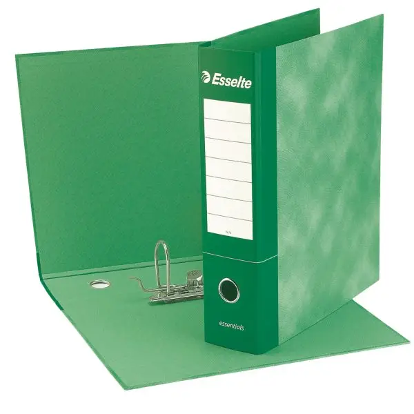 Registratore Essentials G73 - dorso 8 cm - commerciale 23 x 30 cm - verde - Esselte