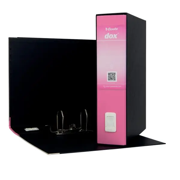Registratore Dox 2 - dorso 8 cm - protocollo 23 x 34 cm - rosa - Esselte Dox