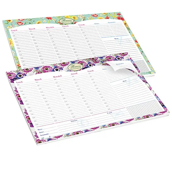 Desk planner Nature Flowers - da scrivania - 42 x 29,5 cm - Pigna