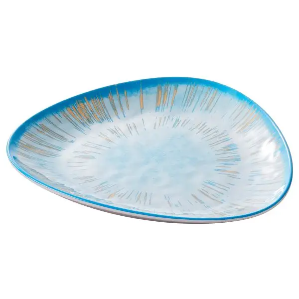 Piatto triangolare Linea Oceano - 26,5 x 2,5 cm - melamina - Leone