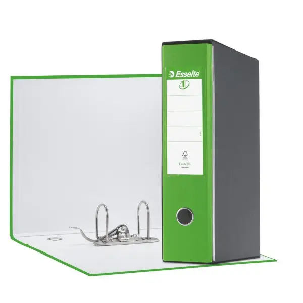 Registratore Eurofile G55 - dorso 8 cm - protocollo 23 x 33 cm - verde vivida - Esselte