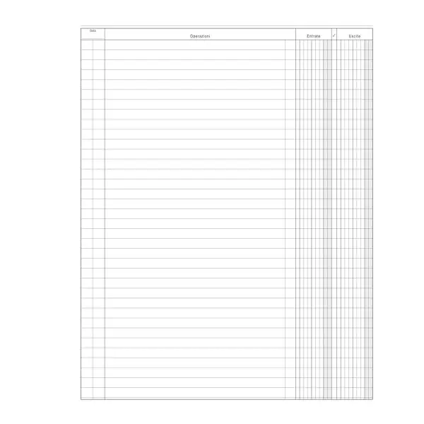 Registro Entrate-Uscite - 100 pagine - 31 x 24,5 cm - DU135800000 - Data Ufficio
