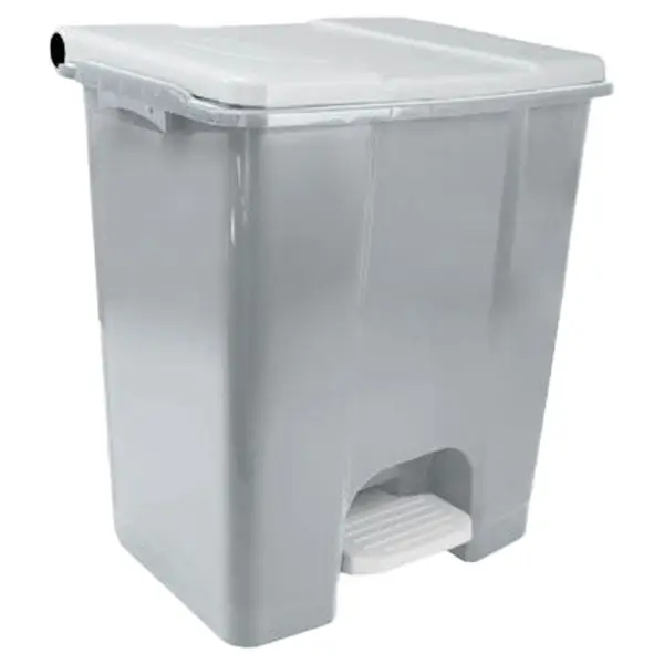 Contenitore mobile Ecoconti - a pedale - 60 L - plastica riciclata - grigio/bianco - Medial