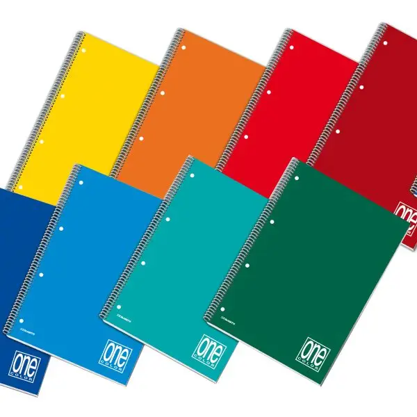 Maxiquaderno One Color - A4+ - 1 rigo - 140 fogli - 70gr -  c/fori  - spiralato - Blasetti