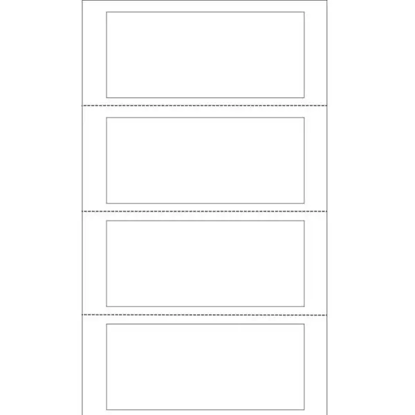 Etichette adesive a modulo continuo TT951-2 - in carta - corsia singola - permanenti - 140 x 60 mm - 4 et/fg - 100 fogli - bianco - Markin