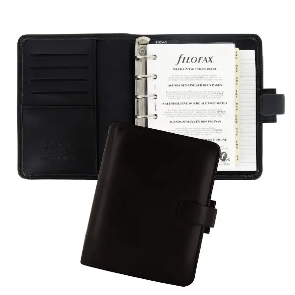 Organiser Metropol Pocket - similpelle - nero - 14,6 x 11,5 x 3,5cm - Filofax