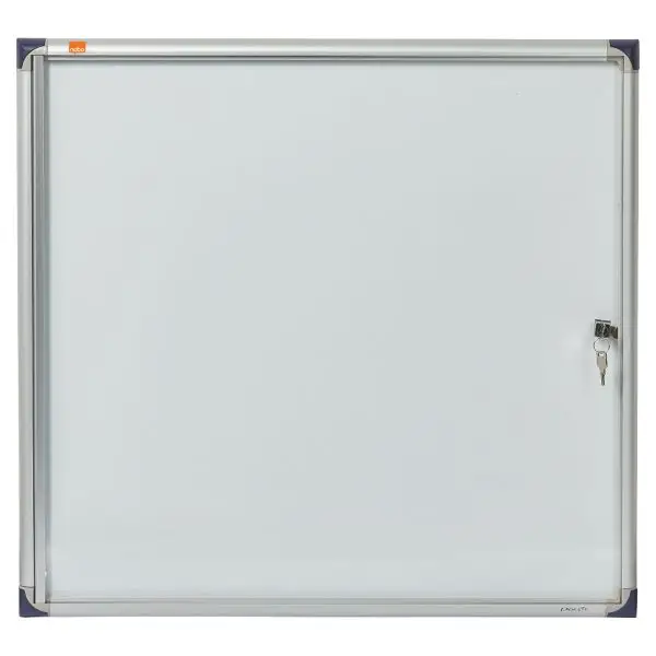 Bacheca per interni ultrapiatta - fondo in metallo magnetico bianco - 6 fogli A4 - orizzontale - Nobo