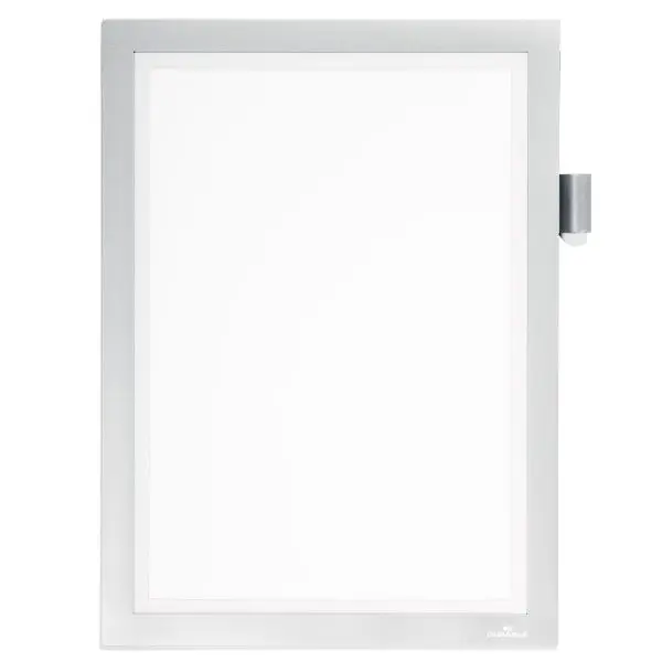 Cornice adesiva Duraframe Note - pannello magnetico - A4 (21 x 29,7 cm) - argento - Durable