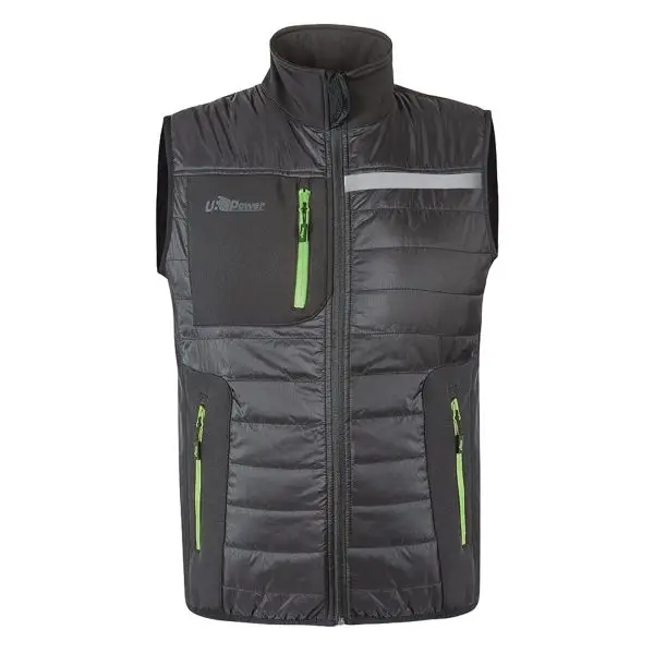 Gilet Wall - taglia M - PL - grigio/verde - U-Power
