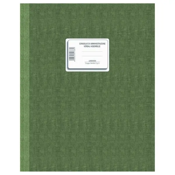 Registro Verbali Consiglio Amministrazione - 96 pagine numerate - uso bollo - 31 x 24,5 cm - DU135600000 - Data Ufficio