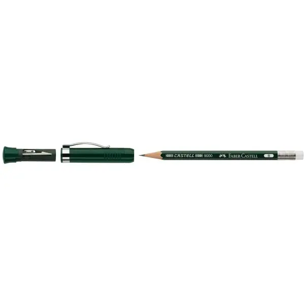 Matita in grafite castell 9000 Extender - gradazione B - Faber-Castell - set regalo con temperamatite