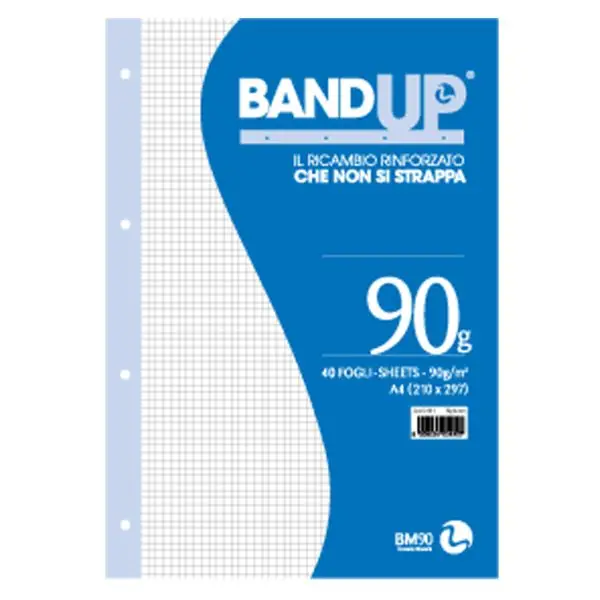 Ricambi BandUp forati rinforzati - A4 -  4mm - 90gr - BM - conf. 40 pezzi
