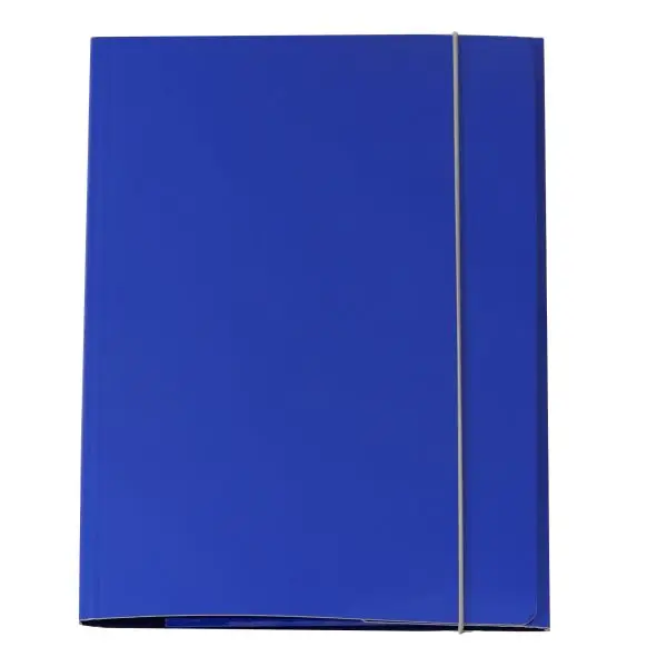 Cartella 3 lembi con elastico Queen - A4 - dorso variabile - cartone plastificato - blu - Starline