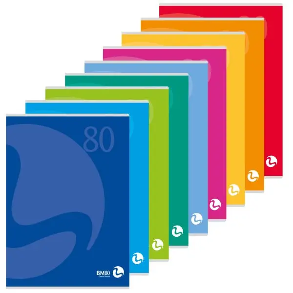 Maxiquaderno Color 80 - A4 -  4mm c/margine - 80 fogli - 80gr  BM