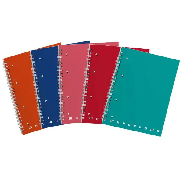 Maxiquaderno Monocromo - A4 - 5mm - 70 fogli - 80gr - c/fori - spiralato - Pigna