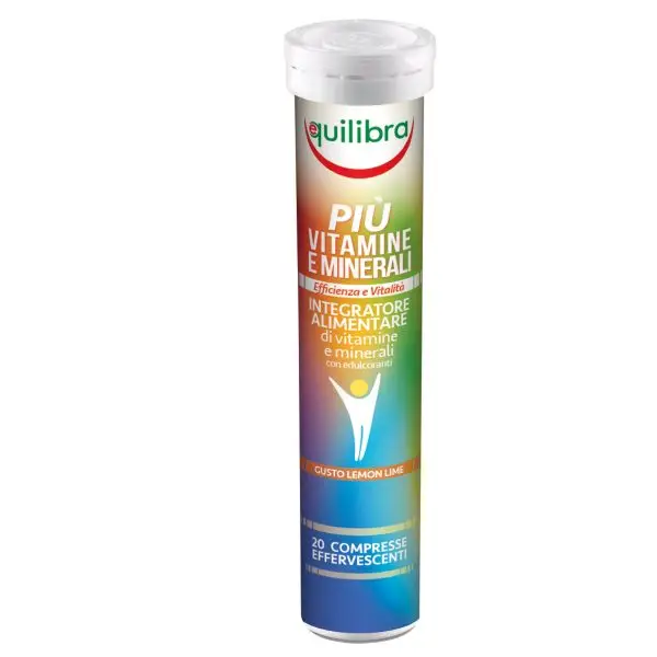 Integratore Più Vitamine & Minerali - gusto lemon lime - 20 compresse (86 gr cad.) - Equilibra