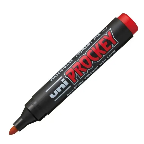 Marcatore Uni Prockey M122  - punta conica da 1,20-1,80mm - rosso  - Uni Mitsubishi