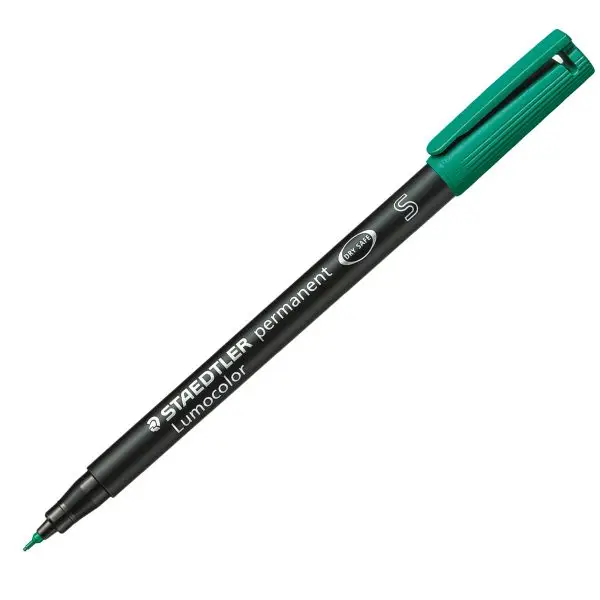 Pennarello Lumocolor Permanent 313 - punta 0,4 mm - verde - Staedtler