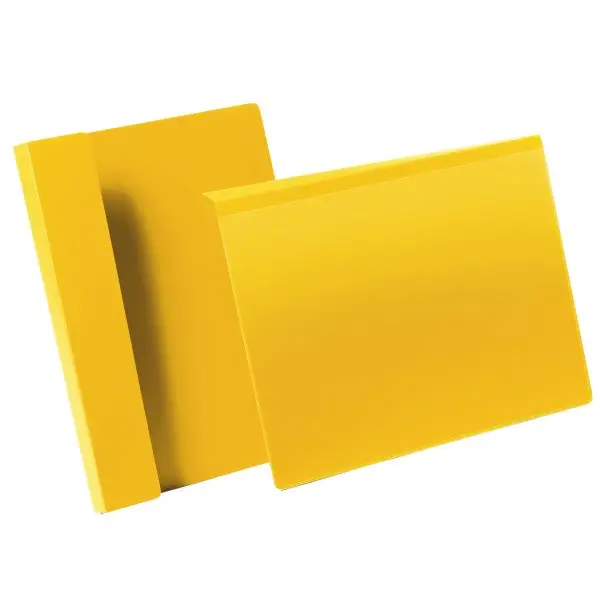 Buste identificative - con aletta pieghevole -  A4 orizzontale - giallo - Durable - conf. 50 pezzi