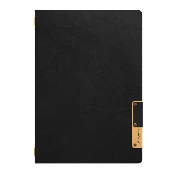 Portamenù Nature - 1 inserto doppio - A4 - 34 x 24,5 cm - nero - Securit